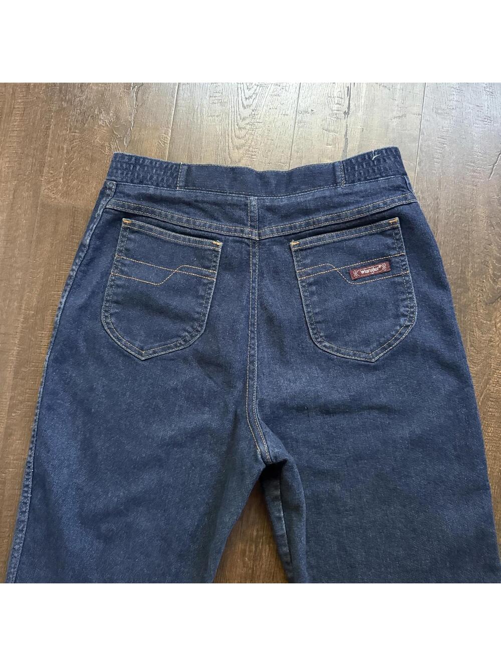 Vintage 70s 80s Western High Waisted Cowgirl Wrangler Jeans Boot Cut W 30 USA